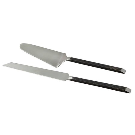 COMIDA Gibraltar Cake Servers Set, 2 Tone Black Matte & Stainless Steel CO2535342